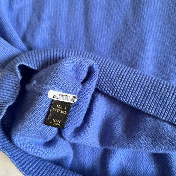 Loro Piana Baby Cashmere Sweater Men's XXL Classic Crewneck Pullover Jumper Blue - Picture 5 of 9